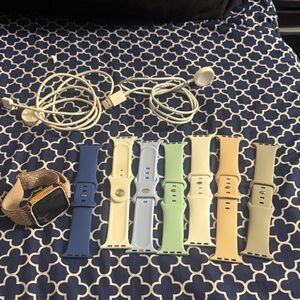 Apple Smartwatch with Colorful Bands - Blue, White, Green, Tan